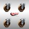 Service Caster 4 Inch SS High Temp Phenolic Wheel Swivel Bolt Hole Caster Set SCC-SSBH20S414-PHSHT-4 - alternate 4